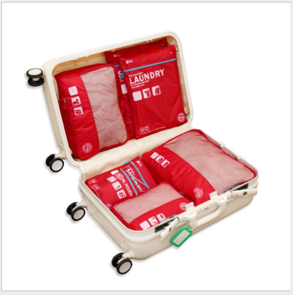 Botta Design กระเป๋าจัดระเบียบเดินทาง 7 ใบ ผลิตจากโพลีเอสเตอร์กันน้ำคุณภาพดี สำหรับจัดระเบียบเสื้อผ้า กางเกง ชุดชั้นใน กางเกงใน อุปกรณ์ไอที มี 6 สี