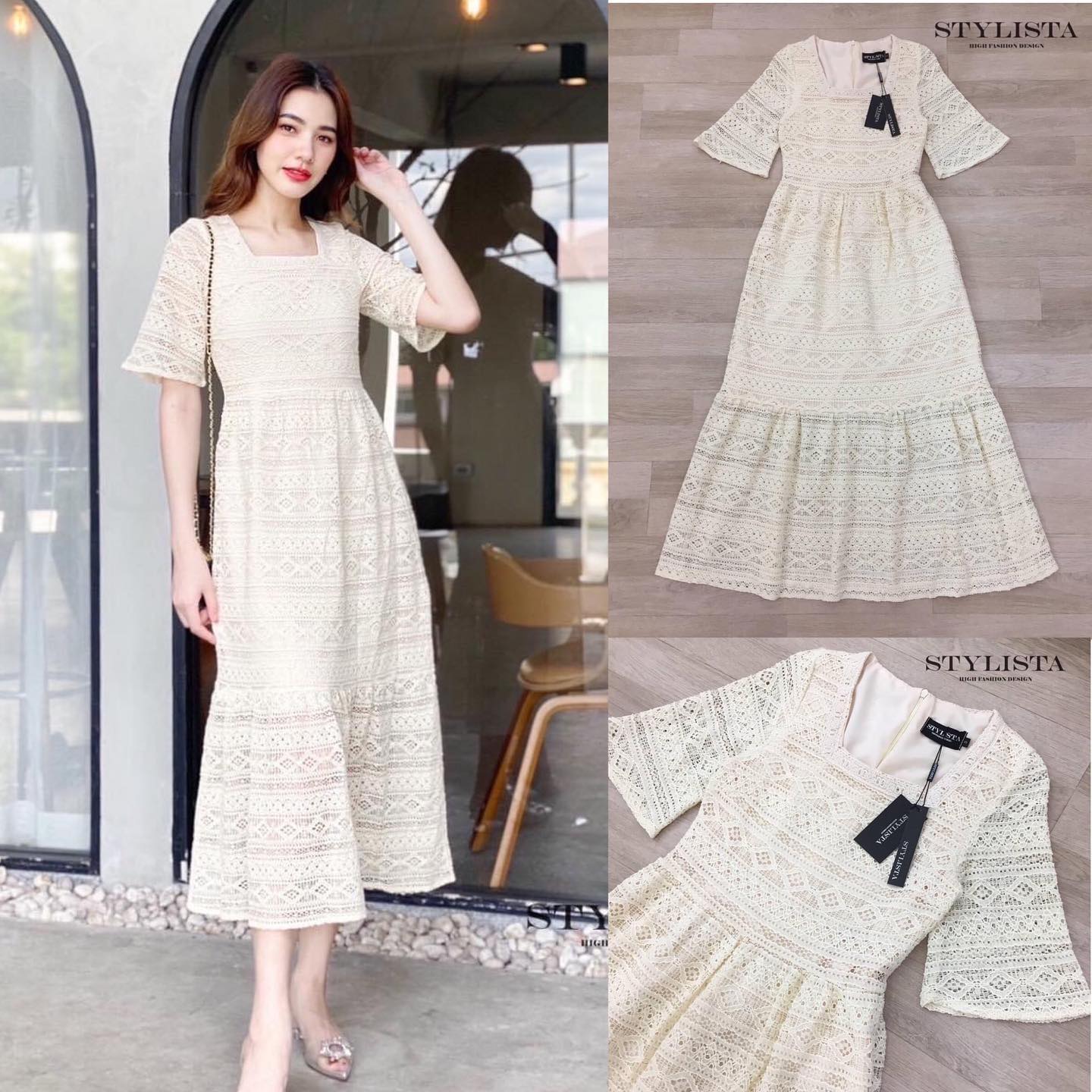 เดรสใส่สวยเรียบหรูดูดีมาก แพลตเทินดีงาม ใส่สวยเปะสุดๆ สินค้าคุณภาพ (พร้อมส่ง)