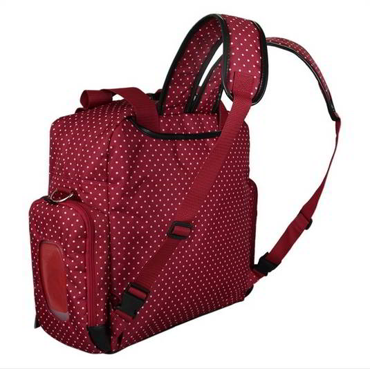 Ecosusi กระเป๋าคุณแม่ กระเป๋าสัมภาระคุณแม่ กระเป๋าแม่ลูกอ่อน ใช้ได้ 3 แบบ ใบใหญ่ ทนทาน ช่องใส่ของเยอะ (Red)