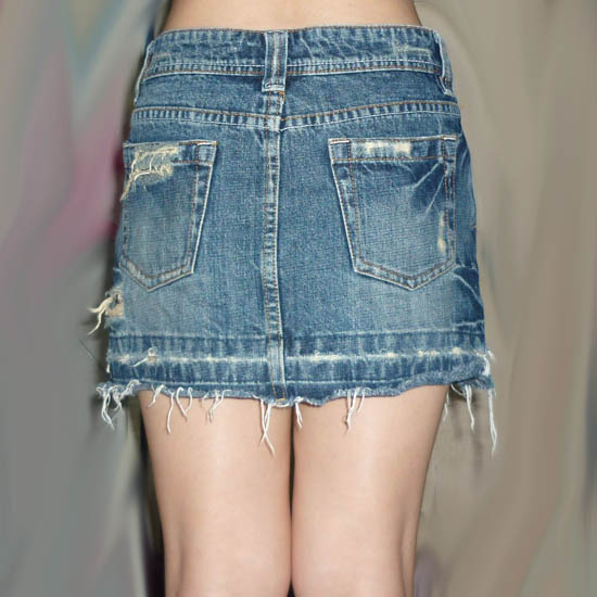 กระโปรงยีนส์จากญี่ปุ่น สวยมาก แนวเซอร์ 32-36-11