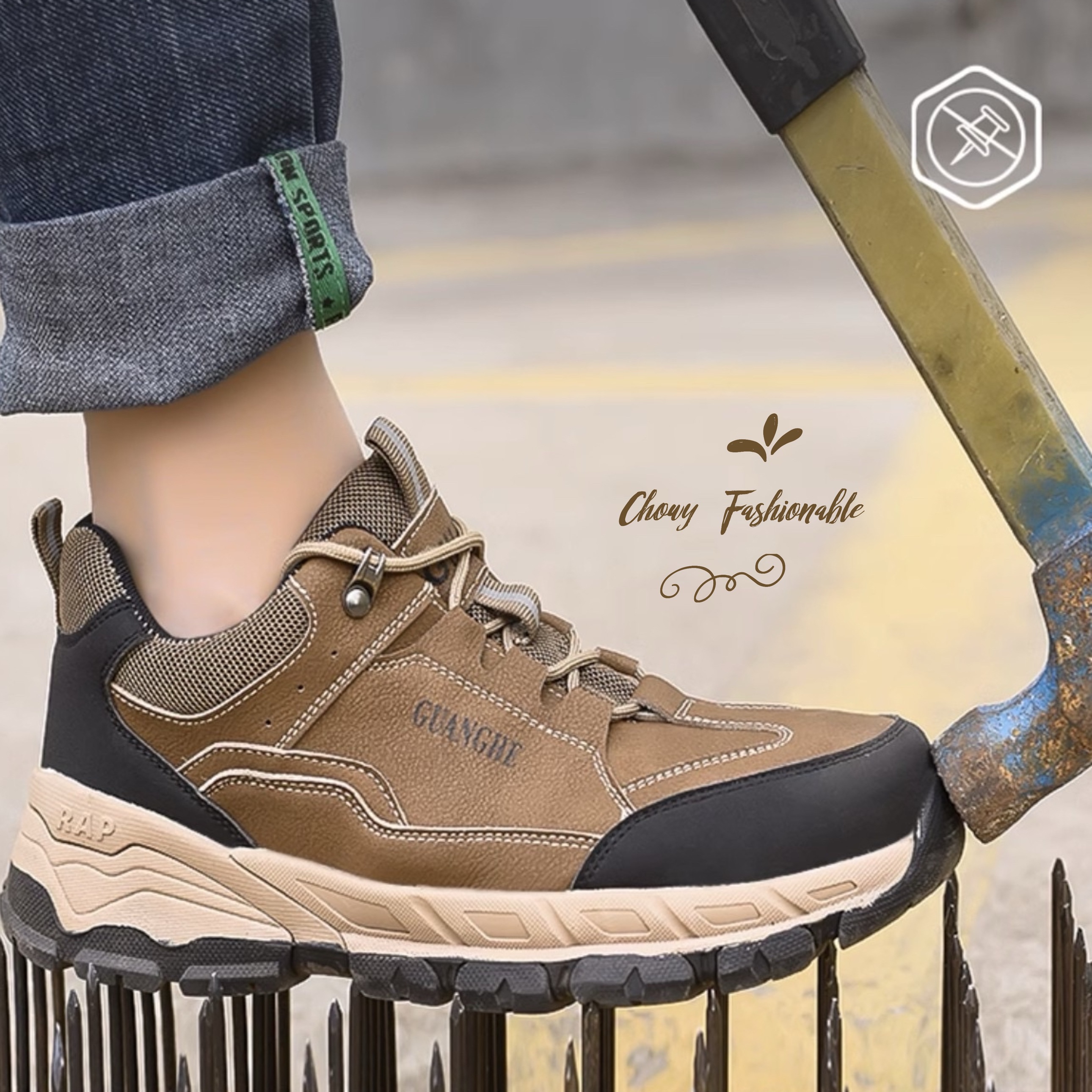 รองเท้าเซฟตี้ Safety Shoes 40-46 ผ้าใบเซฟตี้ เซฟตี้แฟชั่น ป้องกันสารเคมี ป้องกันลื่นน้ำมัน หัวเหล็ก KR1219