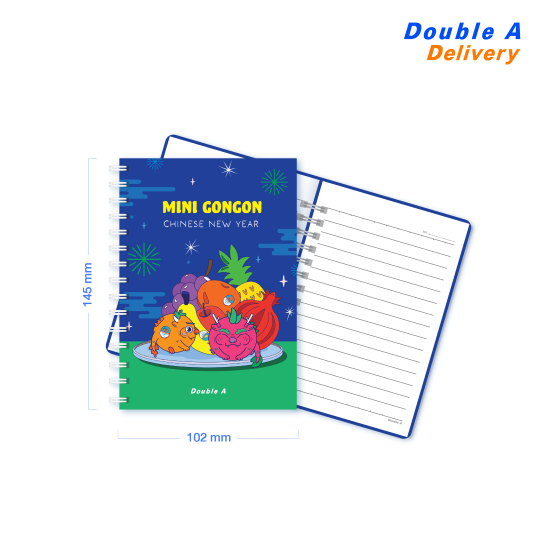 สมุดสันห่วง A6 80 แกรม 50 แผ่น ลาย Gon Gon 1 เล่ม (คละแบบ)
