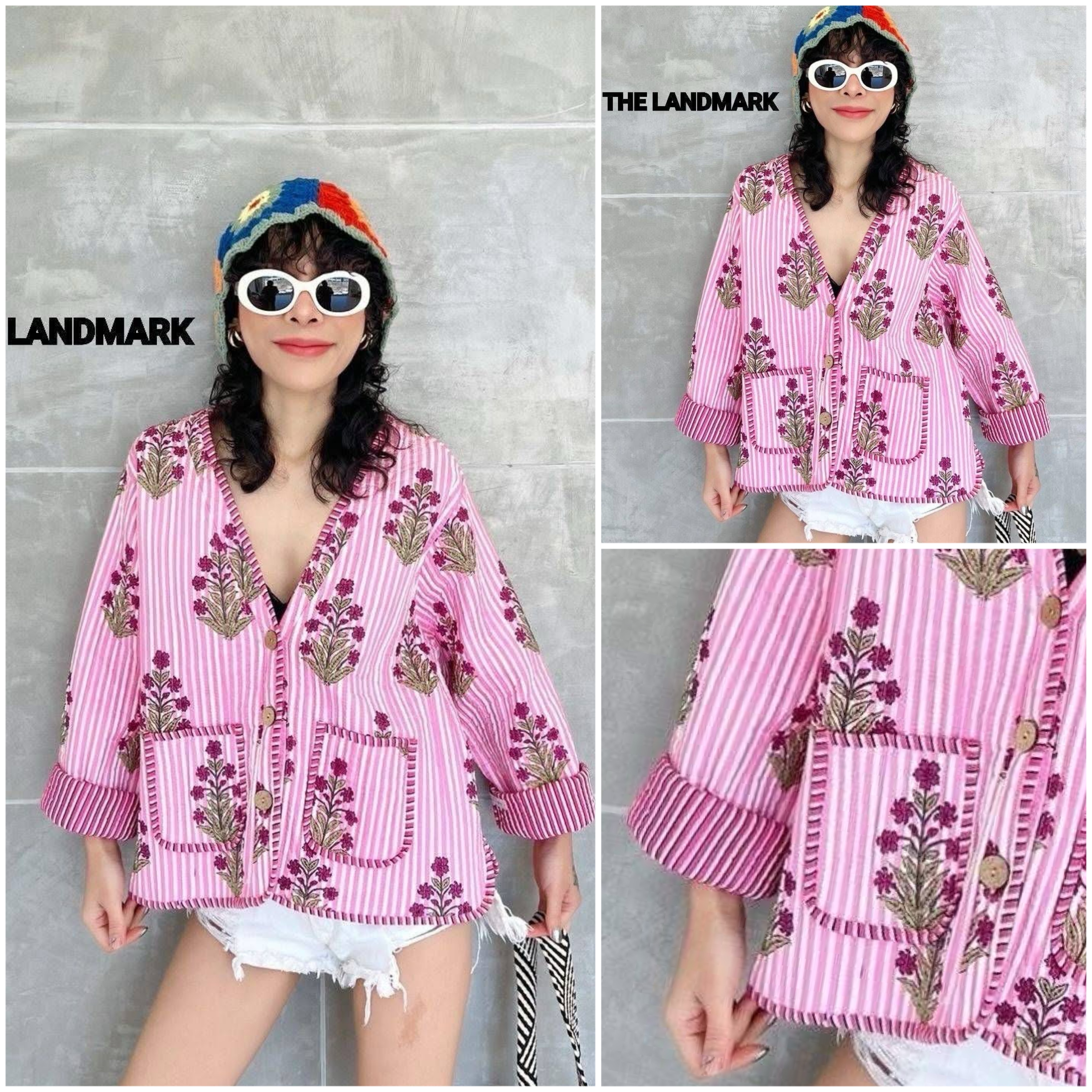 เสื้อคลุมPatchwork ผ้าคอทตอลอินเดียบุนวม เสื้อคลุมกันหนาว ใส่สบาย : สินค้าคุณภาพ (พร้อมส่ง)