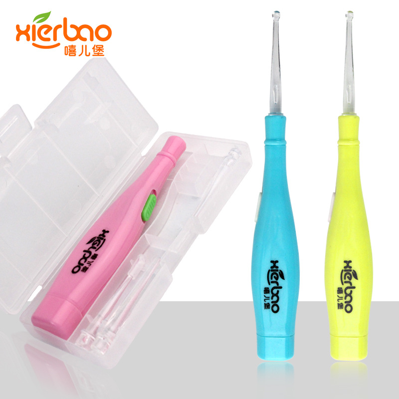 ที่แคะหูเด็ก-ผู้ใหญ่ มีไฟส่อง เปลี่ยนหัวได้ พร้อมกล่องเก็บอย่างดี แถมถ่านในตัว