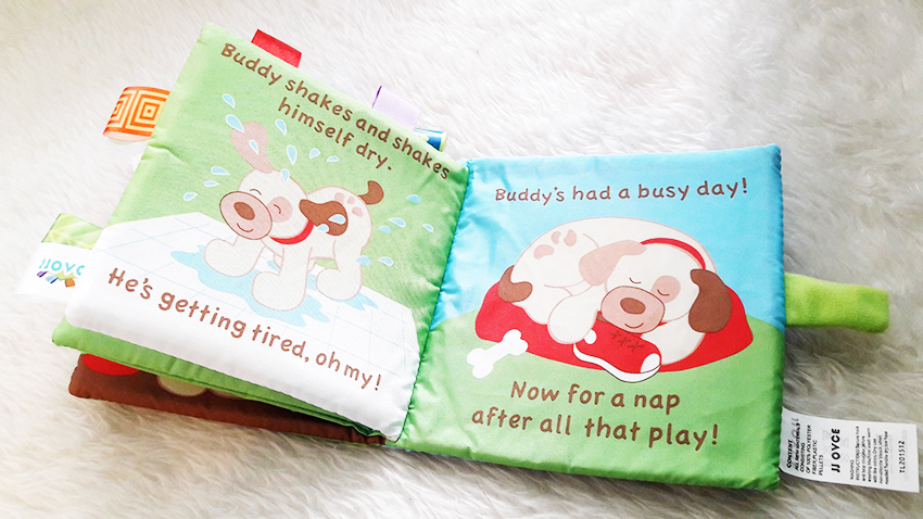 หนังสือนิทานผ้าภาษาอังกฤษริบบิ้นเสริมพัฒนาการเด็ก ชุดสัตว์น้อยแสนรัก JJOVCE