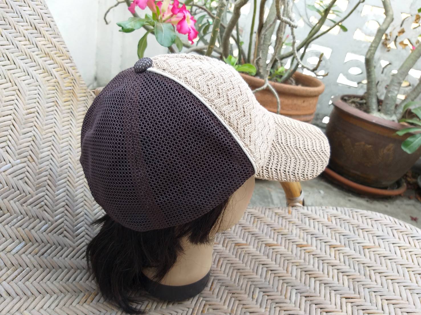 หมวกแก๊ปไหมถัก เก๋มากก สวยยย