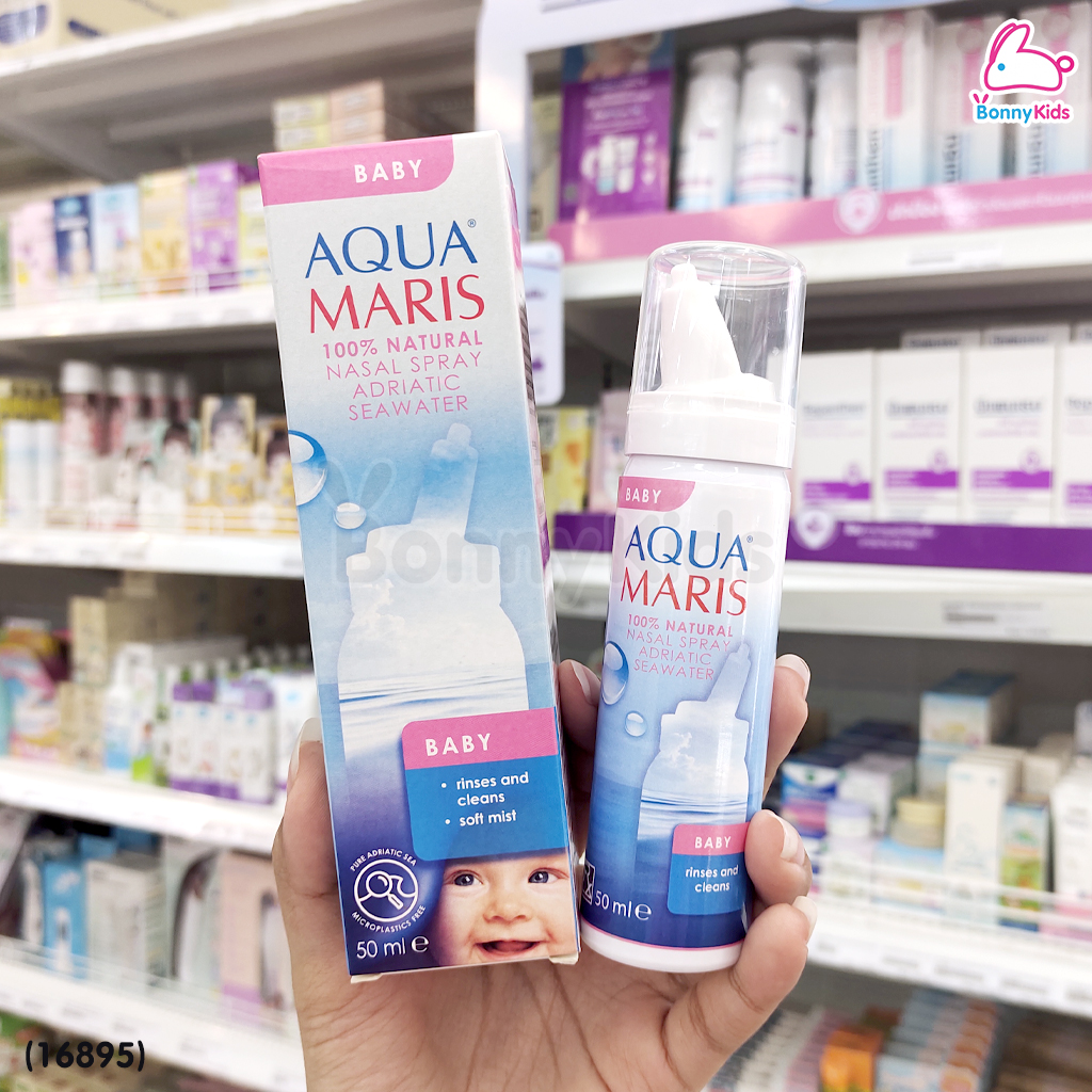 (16895) Aqua Maris Baby สเปรย์พ่นจมูกสำหรับเด็กอ่อน ขนาดหัวพ่นให้เหมาะสมสำหรับรูจมูกเด็ก (ขนาด 50 มล.)