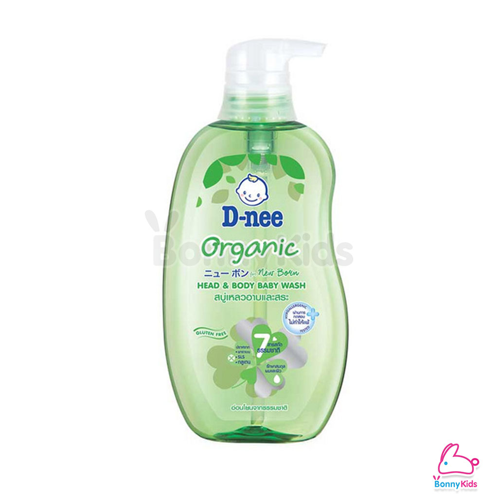 D-nee Newborn Head & Body Baby Bath สบู่เหลวอาบและสระ ขนาด380ml.