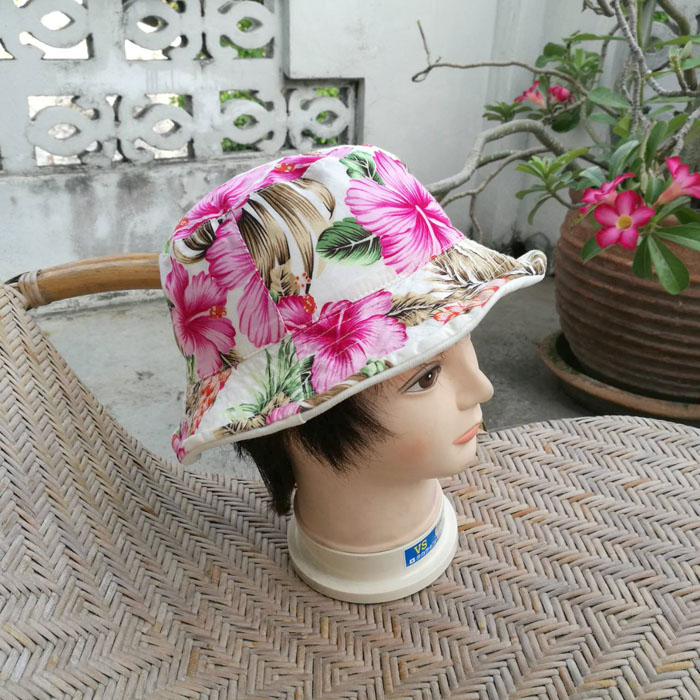 หมวกบักเก็ตลายฮาวาย ใส่ได้ 2 ด้าน สวยมาก