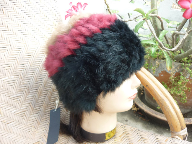 หมวกเฟอร์ขนกระต่ายแท้ /ของใหม่/