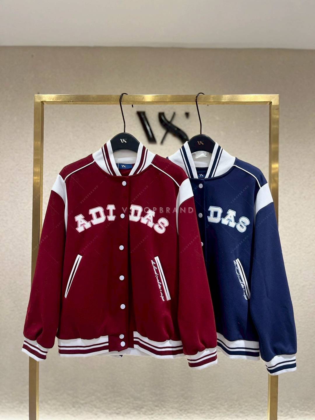 แจ็คเก็ตขลิบขอบปัก A.Di.das กระดุมแป๊ก ใส่สบาย : สินค้าคุณภาพ (พร้อมส่ง)