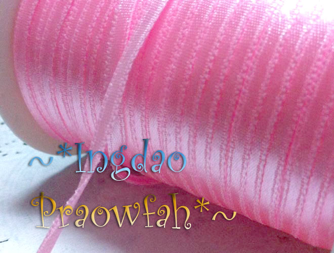 RB0301pk ริบบิ้นผ้าสีชมพูเส้นเล็ก หน้ากว้าง 3mm. (ราคาต่อแพ๊ค/ 3 เมตร)