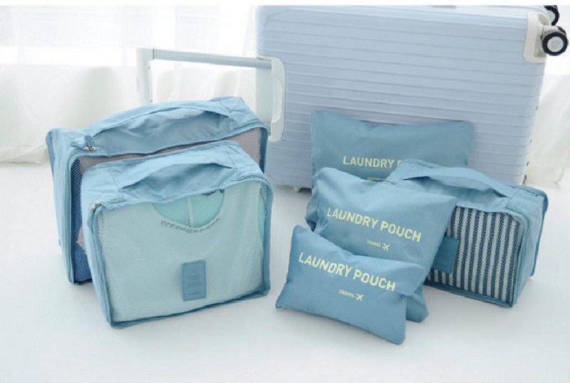 Diniwell Travel Receive Bag กระเป๋าจัดระเบียบเดินทาง 6 ใบ แบ่งใส่เสื้อผ้า กางเกง ชุดชั้นใน กางเกงใน อุปกรณ์ไอที ผลิตจากวัสดุกันน้ำคุณภาพดี มี 9 สีให้เลือก