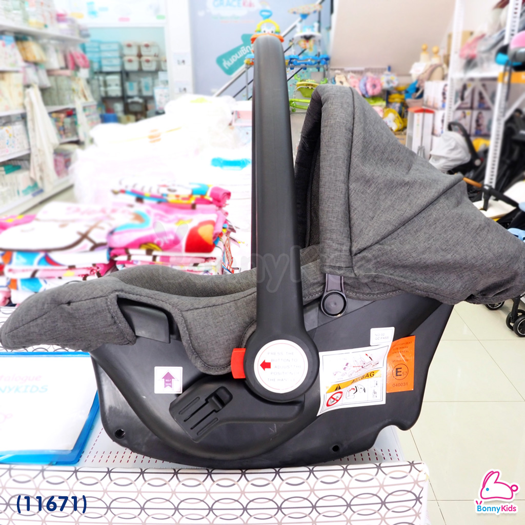 (11671) รถเข็นเด็ก 2IN1 แถมฟรี! กระเช้าคาร์ซีทติดรถยนต์ฟรี (มี 3 สี)