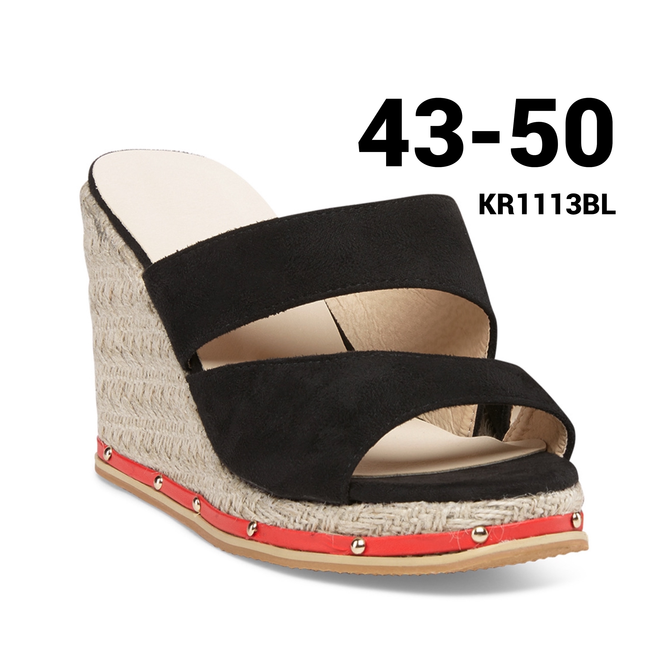รองเท้าไซส์ใหญ่ 42-50 แตะส้นเตารีดไซส์ใหญ่ หนังกลับนิ่ม SANDALY KR1113