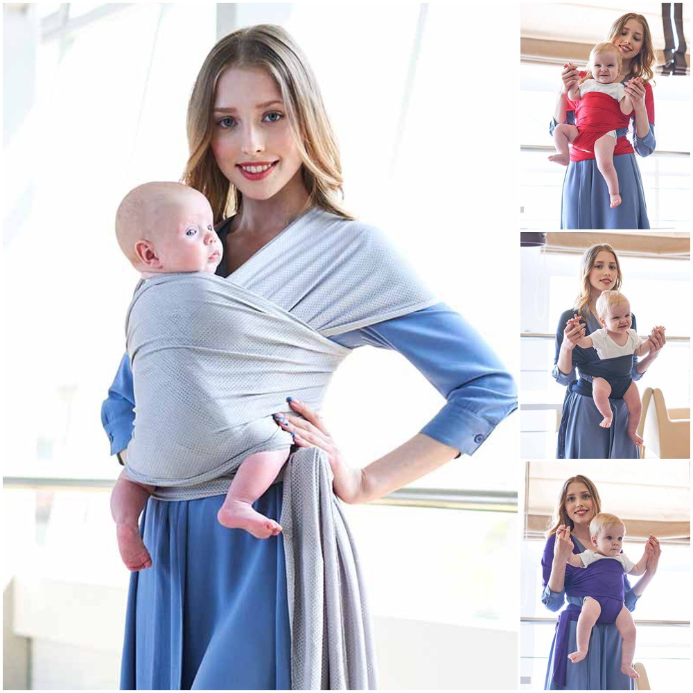 ผ้าอุ้มทารก เป้ผ้าอุ้มเด็ก YuHua Baby Wrap รุ่นใหม่ ผ้าตาข่ายนุ่ม ไม่ร้อน