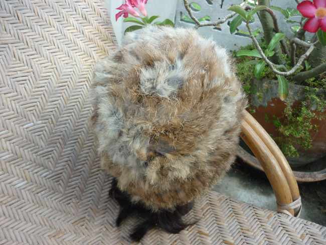 หมวกเฟอร์ขนกระต่ายแท้