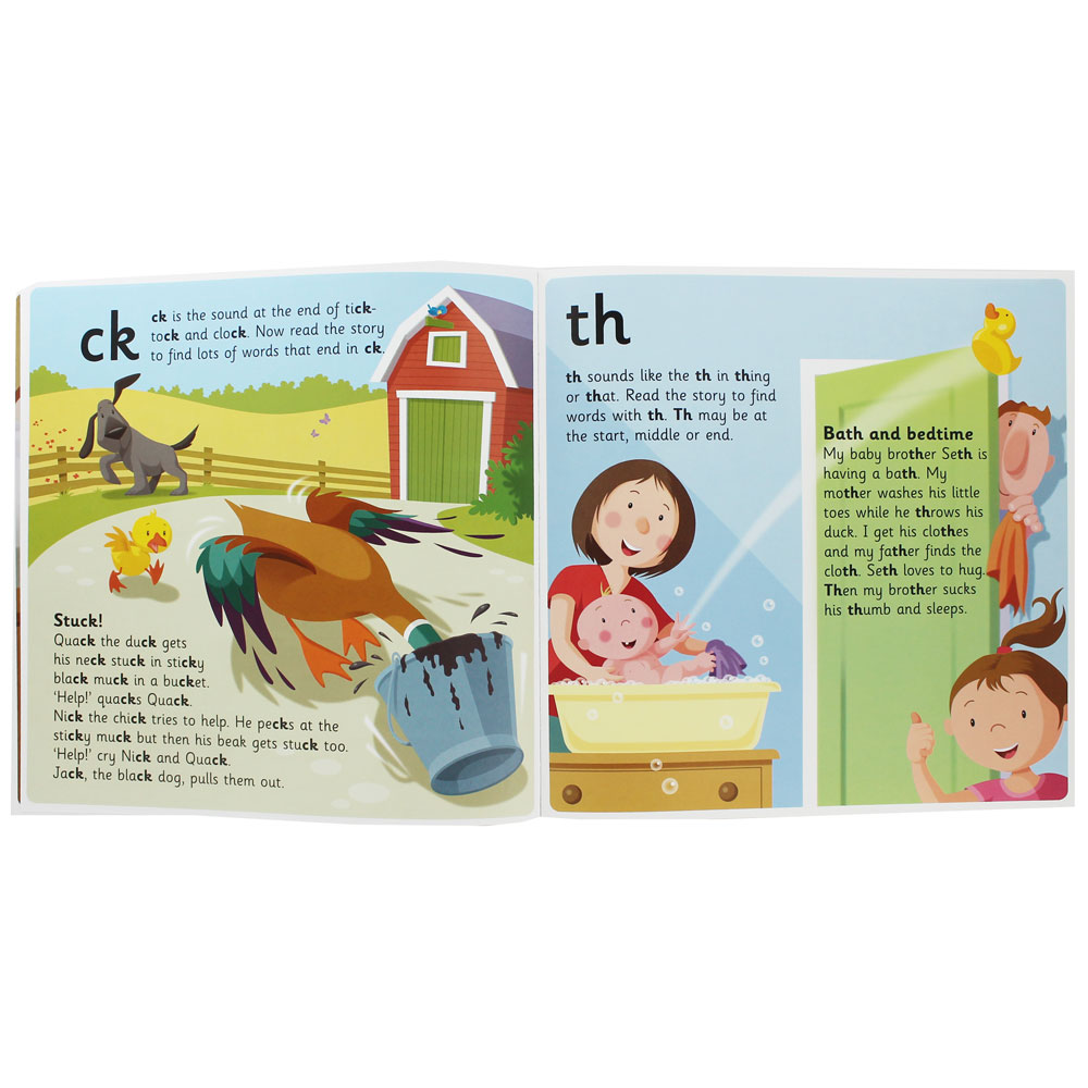 Learn First Words and Phonics With Red Hen And Her Friends by Gill Davies : หนังสือนิทานโฟนิคส์ แม่ไก่สีแดง