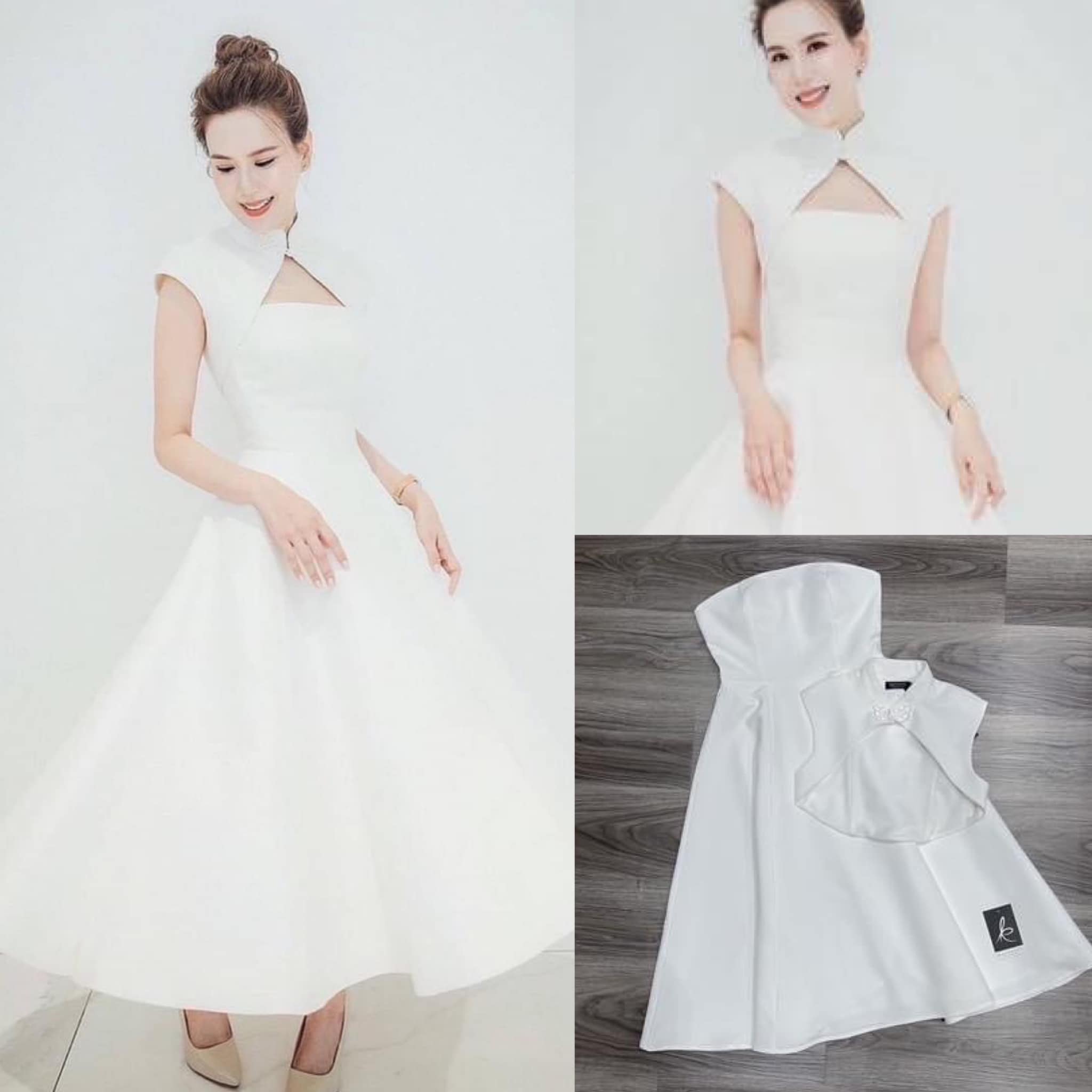 set เสื้อคลุมเดรสแต่งคอจีน แต่งแขนกุด มีบลาในตัว ช่วงคอติดกระดุม กี่เพ้าสวยงาม มาคู่กับเดรสกระโปรงยาว เกาะอกทรงพอดีตัวใส่กำลังสวย . สินค้าคุณภาพ (พร้อมส่ง)