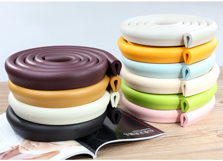 เส้นยางกันกระแทกเด็ก รูปตัว U กันขอบมุม ยาว 2 เมตร แถมเทปกาว 2 หน้าฟรี