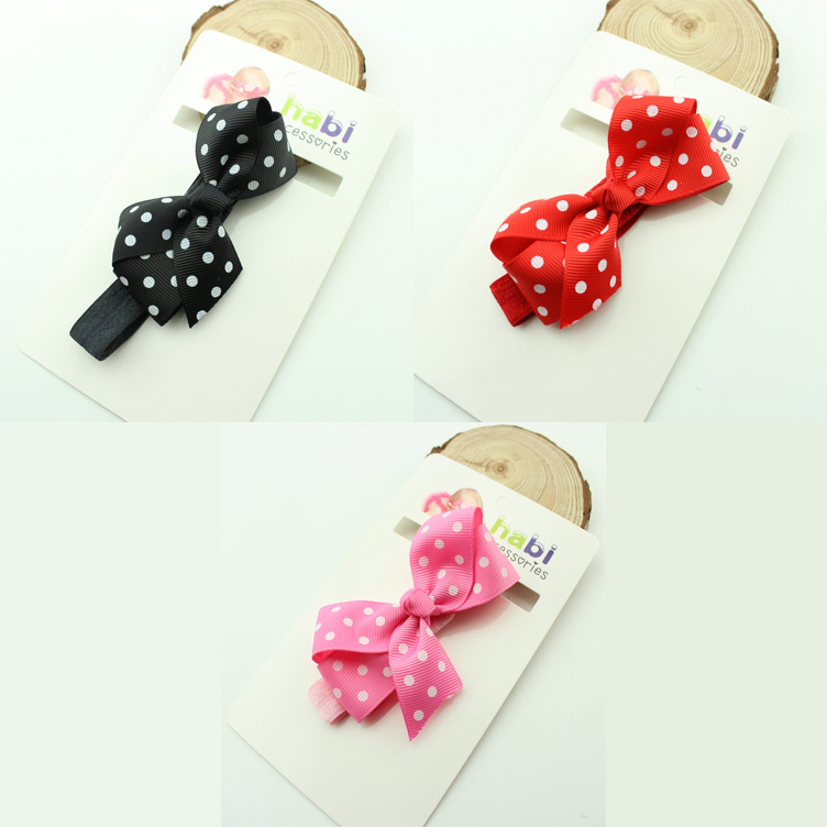 ผ้าคาดผมทารก โบว์คาดผมทารก สำหรับเด็ก 3 เดือน - 3 ปี โบว์ลายจุดน่ารักสไตล์เกาหลี