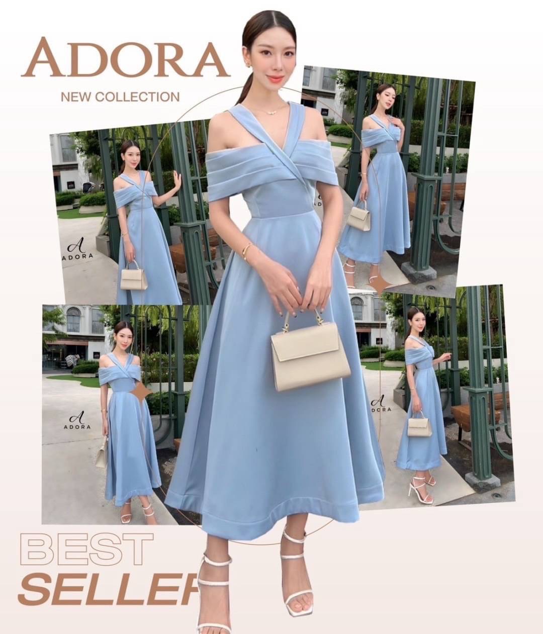 แม๊คซี่เดรสดีไซน์คอวีแบบไขว้แต่งดีเทลจับจีบช่วงอกกระโปรงทรงเอาบานสวิง ตัวเดรสใช่เนื้อผ้าเกรดพรีเมี่ยม มีน้ำหนักทิ้งตัวสวยๆ มีซับใน เป็นงานซิปหลัง ใส่สบาย : สินค้าคุณภาพ (พร้อมส่ง)