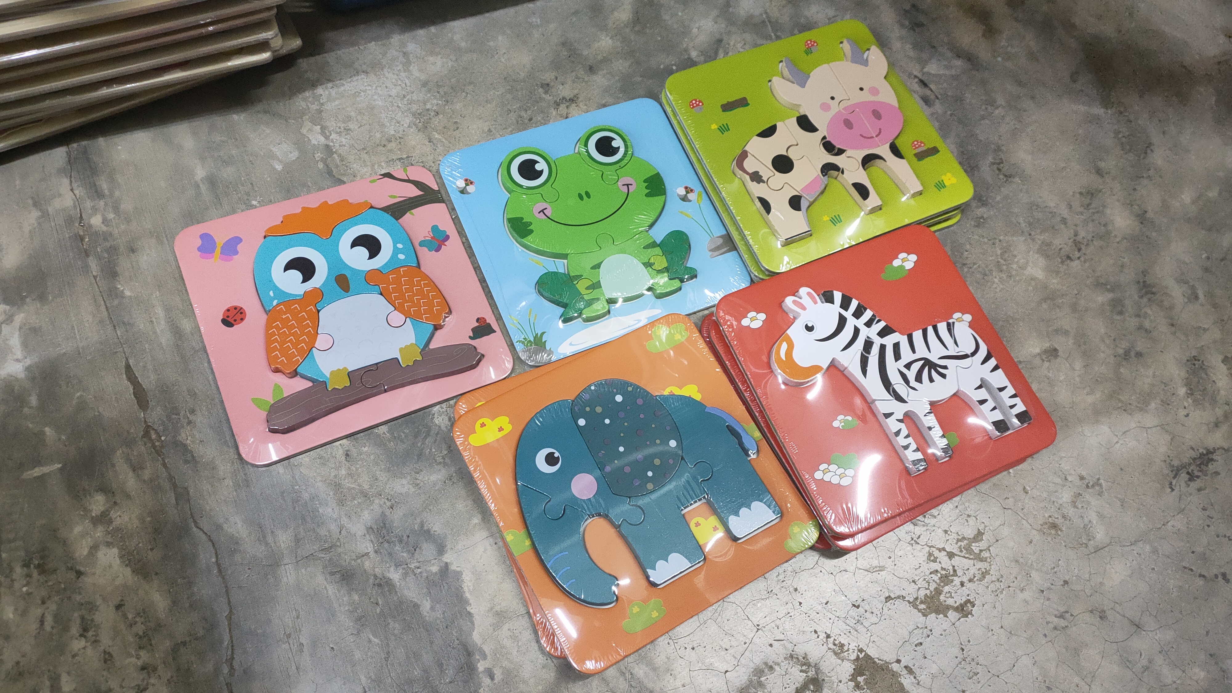 NanaBaby จิ๊กซอว์ไม้ จิ๊กซอเด็กเล็ก 3D Wooden Jigsaws รูปสัตว์ ของเล่นไม้ ของเล่นเสริมพัฒนาการเด็กเล็ก