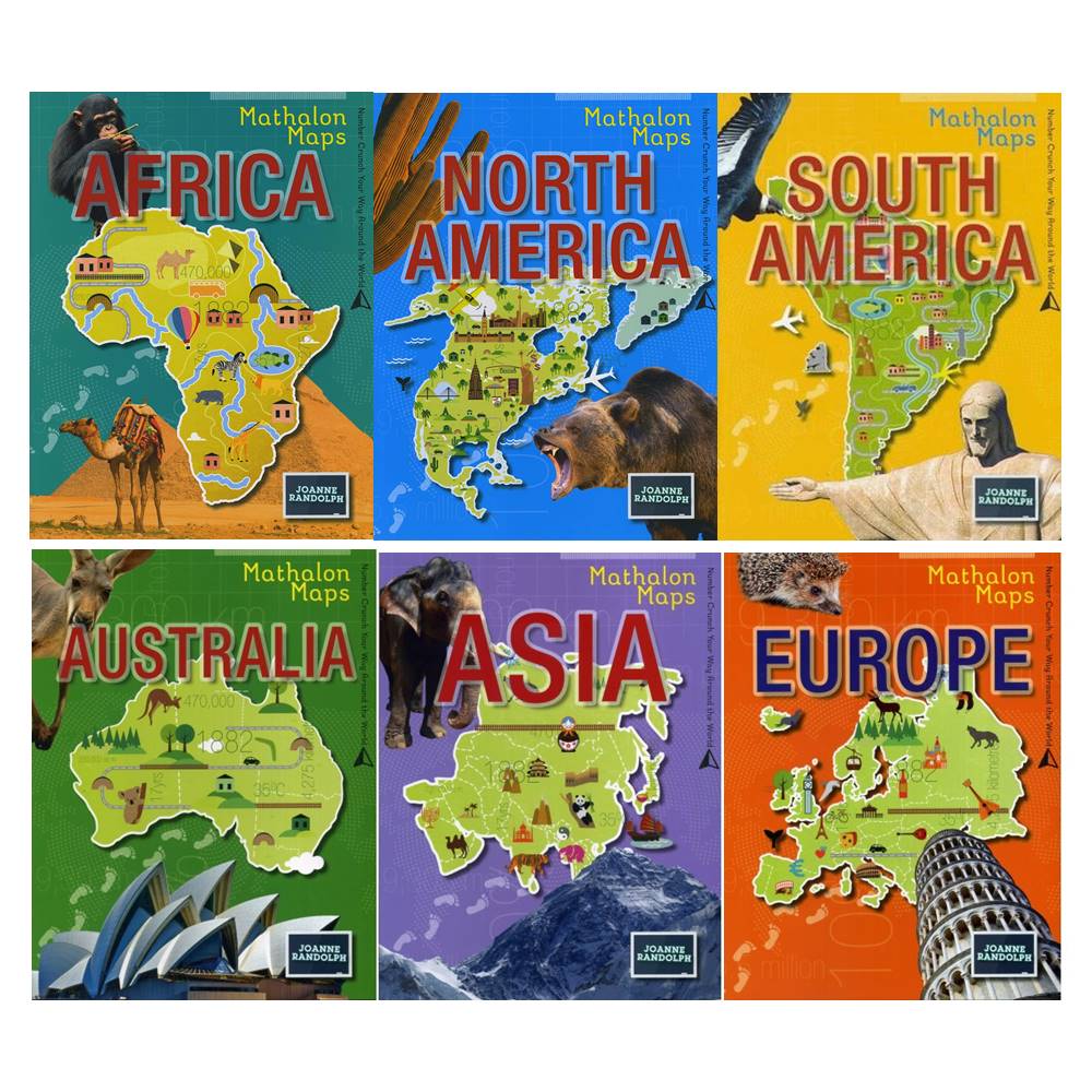 Mathalon Maps 6 Books Collection : Maths & Geography & Nature เซตหนังสือบูรณาการความรู้ แนว interactiveธรรมชาติ ภูมิศาสตร์ คณิตศาสตร์ 6 เล่ม