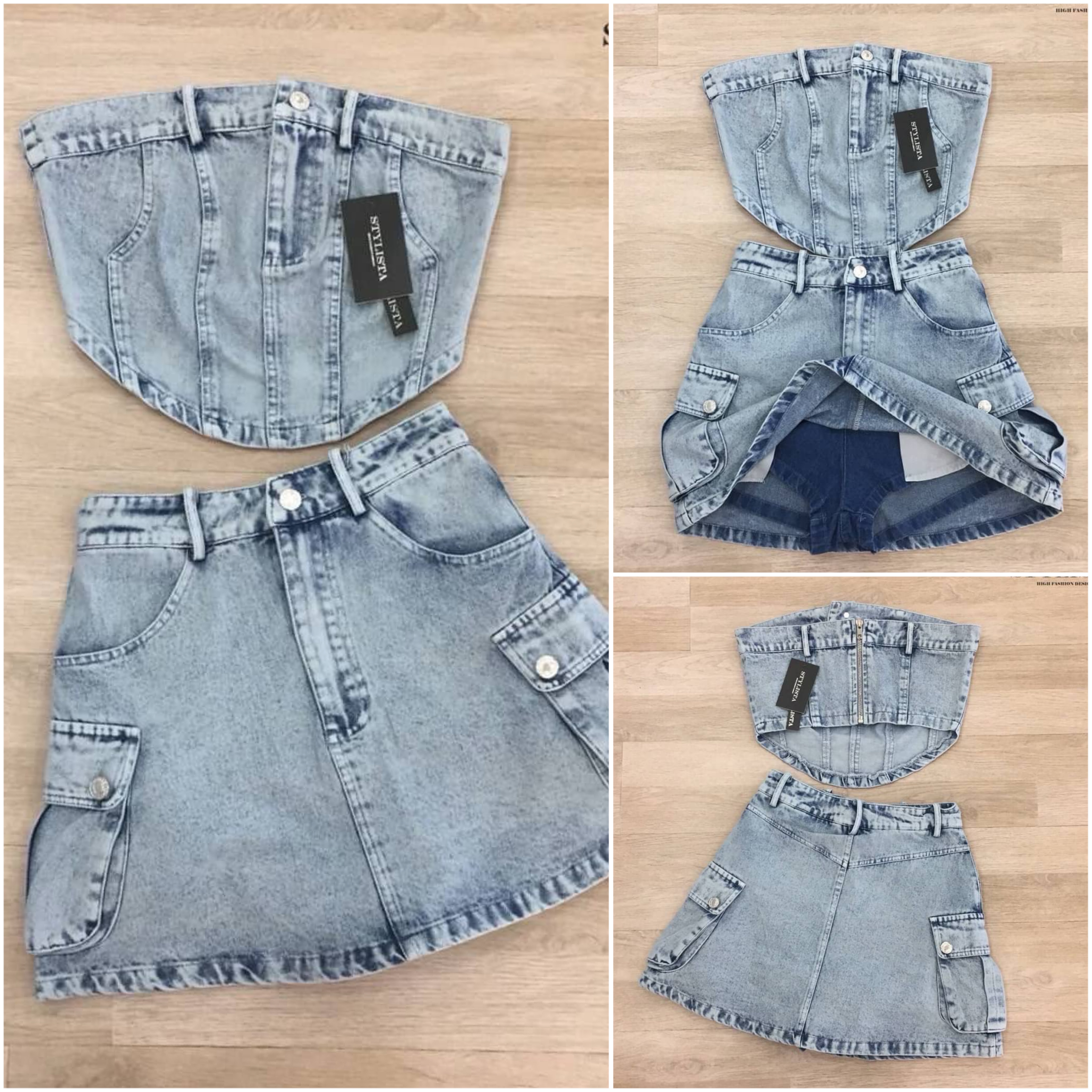 เซตเสื้อ กระโปรงยีนส์ น่ารักมาก ใส่สบาย สินค้าคุณภาพ (พร้อมส่ง)