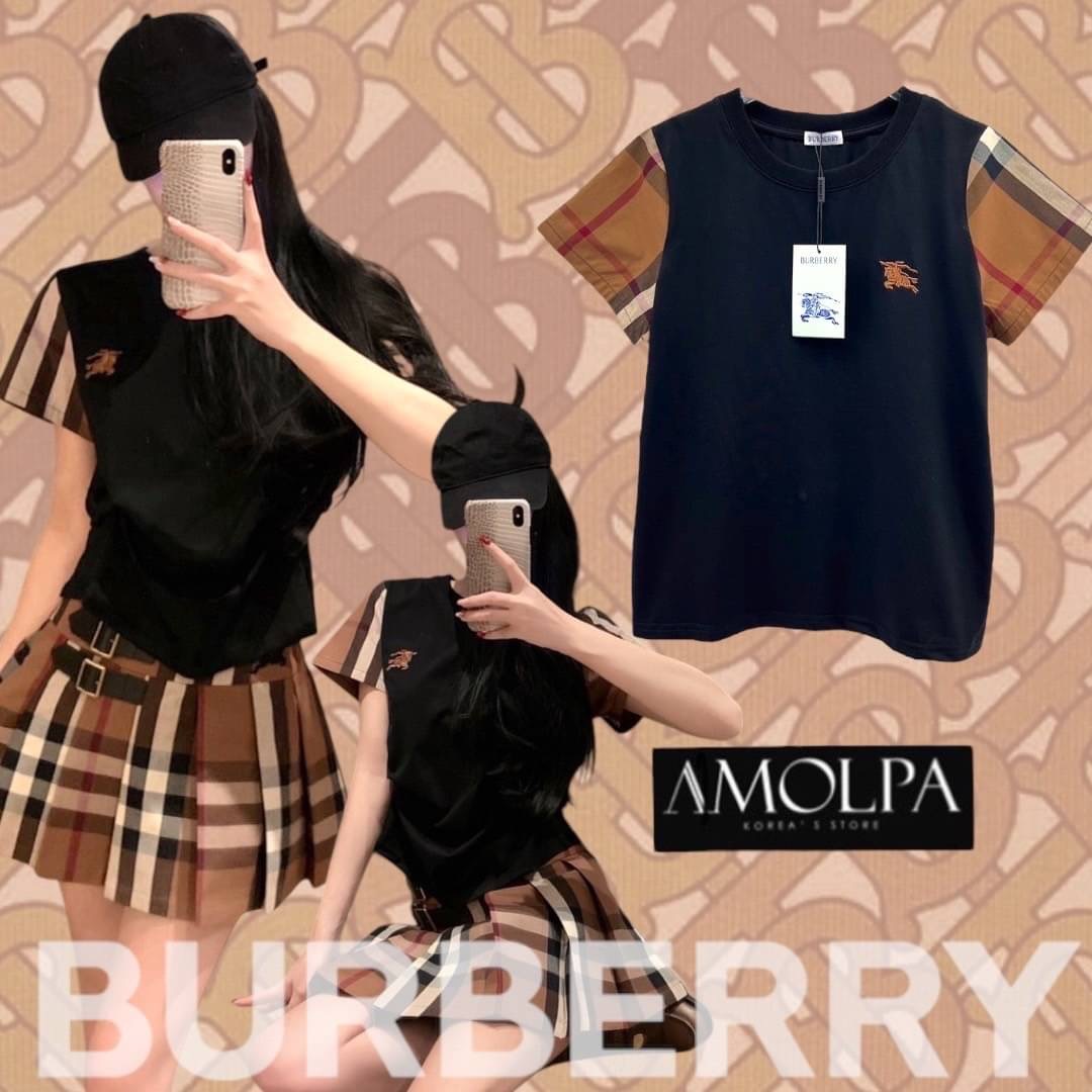 เสื้อยืด BB ปักLOGO หน้าอก แต่งลายBBช่วงแขน สวยเด่น ลายใหม่ชนช๊อปป สวยม๊ากกกกก เนื้อผ้าดีมากๆค่ะ ผ้าเย็นๆ ใส่สบาย : สินค้าคุณภาพ (พร้อมส่ง)