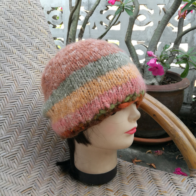 หมวกไหมพรมขนสัตว์ Amina สวย อุ่นติดลบ