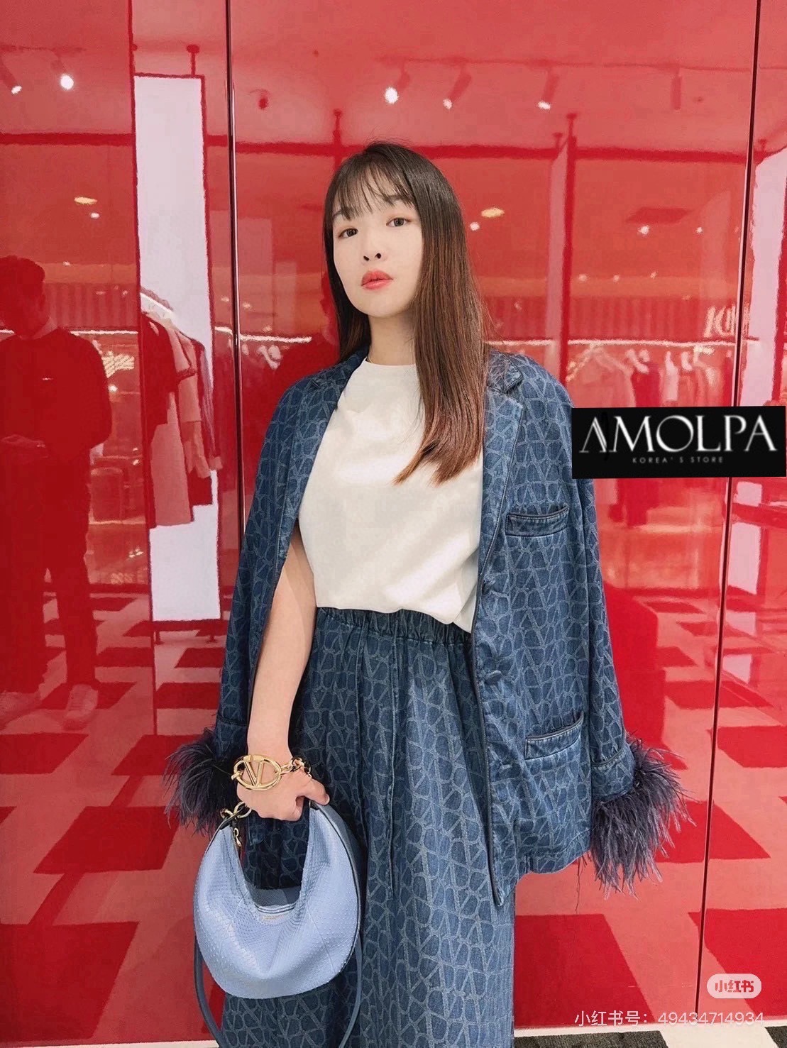 BLAZER VALENTINO DENIM ชนช๊อปปป สวยม๊ากกก ผ้ายีนส์แท้ 100เปอ อย่างดี : สินค้าคุณภาพ (พร้อมส่ง)