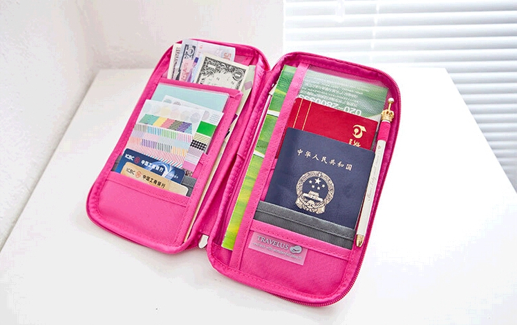 กระเป๋าใส่พาสปอร์ต กระเป๋าใส่หนังสือเดินทาง อเนกประสงค์ มีสายคล้องมือ ใส่เอกสารได้เยอะ พกพาสะดวก กันน้ำ คุณภาพดี