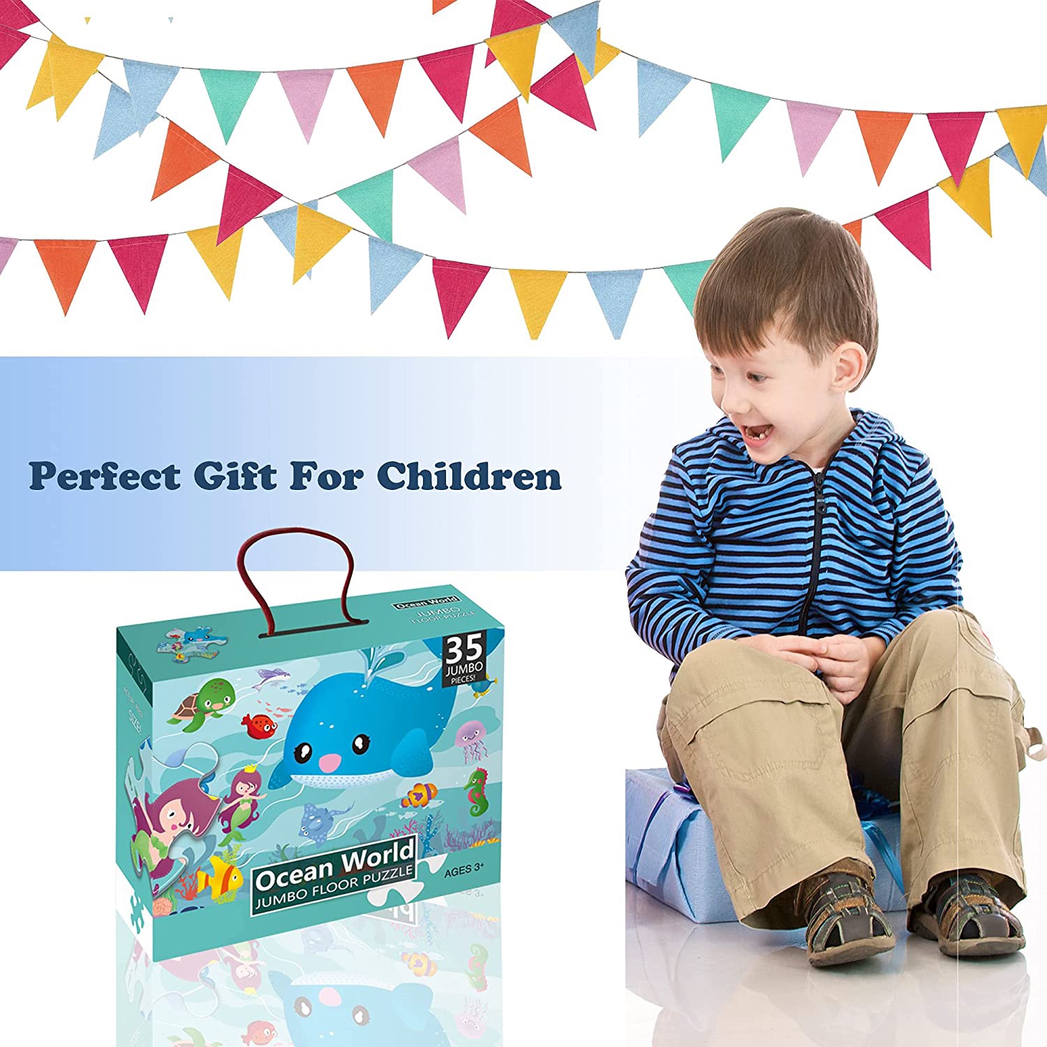 จิ๊กซอว์ชิ้นใหญ่ 35 ชิ้น จิ๊กซอว์เด็กเล็ก Jigsaw ขนาดใหญ่ จิ๊กซอว์เด็กอนุบาล Jumbo Floor Puzzle