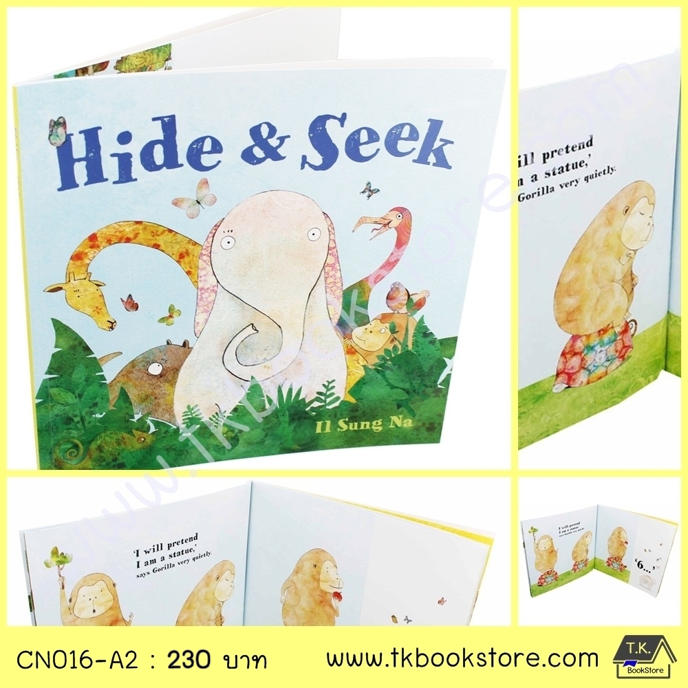 Hide and Seek ซ่อนและหา นิทานภาพเล่มโต หนังสือภาษาอังกฤษเด็ก บ้านหนังสือทีเคบุ๊คส์ T.K.Bookstore