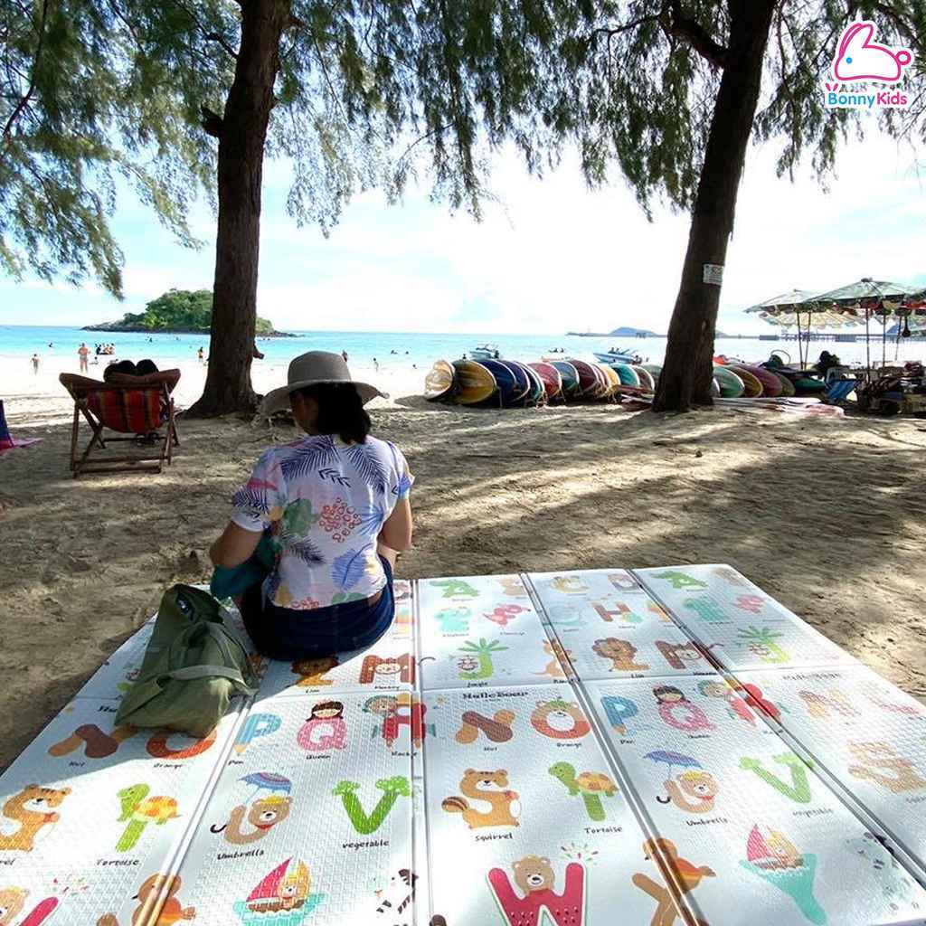 PARKLON (ปาร์คลอน) แผ่นรองคลานเกาหลี รุ่นPE Portable Mat พับพกพาได้ เกรดพรีเมี่ยม ขนาด 140x200 หนา 1.0cm