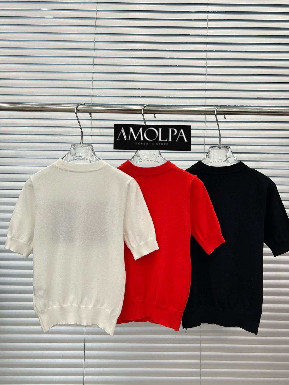 เสื้อไหมพรมแขนสั้น BM KNIT งาน 1 : 1 เนื้อผ้าดีม๊าก ผ้าใส่สบายมาก ห้ามพลาด ใส่สบายสุดๆ : สินค้าคุณภาพ (พร้อมส่ง)