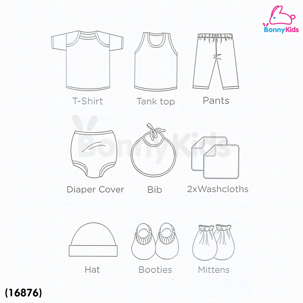 (16876) Lilsoft Baby 10 Pcs Gift Set กิ๊ฟเซ็ตของขวัญเด็กแรกเกิด 10 ชิ้น (สำหรับเด็ก 0-6 เดือน) ลายกวางพีช