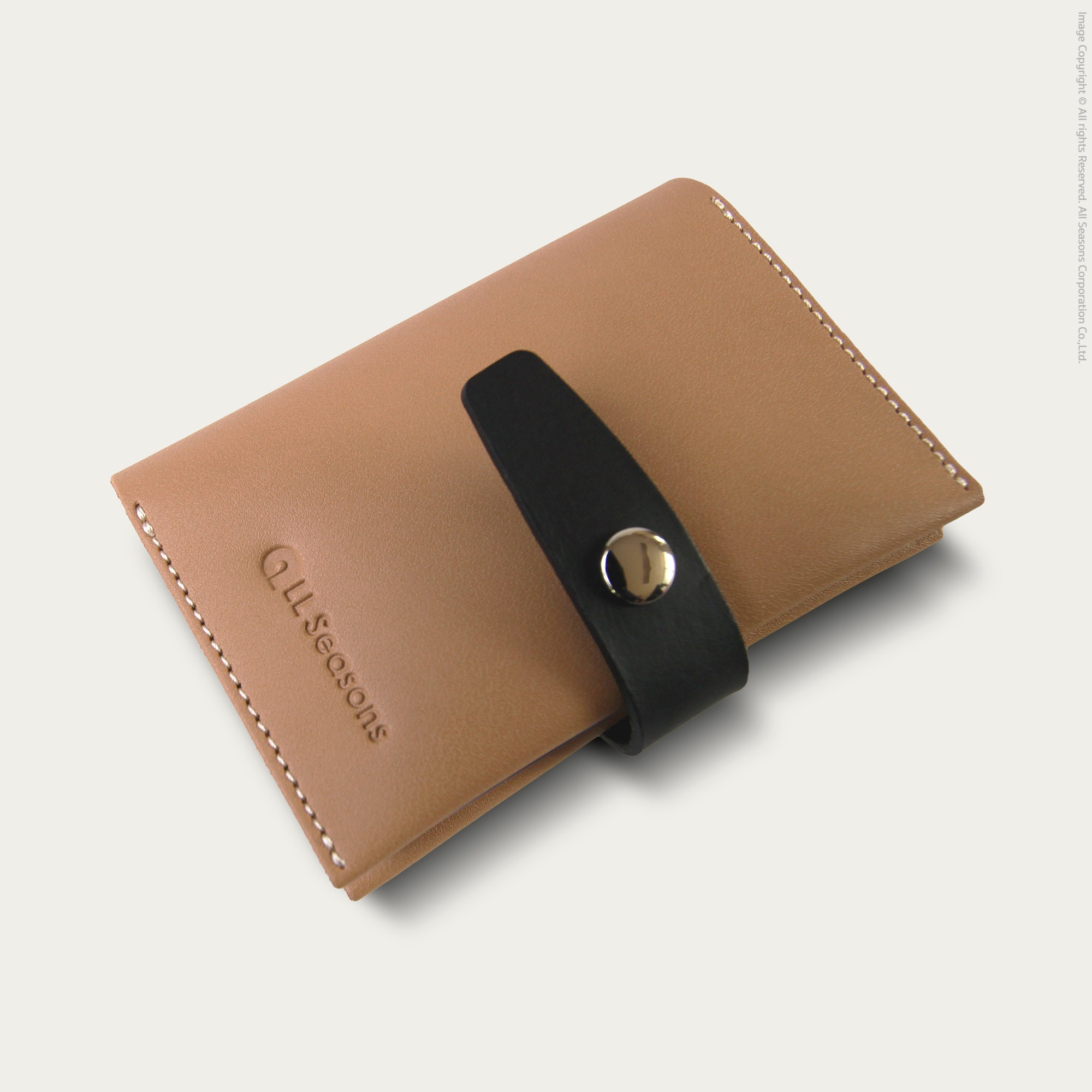 กระเป๋าใส่บัตร สลักชื่อฟรี หนังเทียม ใส่บัตรได้ 12 ใบ Personalized PU Bifold Card Holder [CARD V.2]