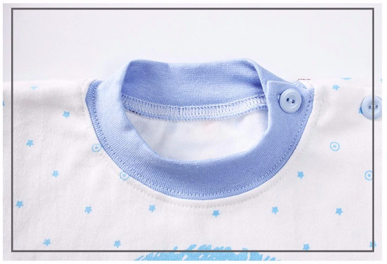 ชุดนอนเด็กเล็ก 1-3 ปี แขนยาว+ขายาว ลายการ์ตูนหมีสีฟ้า