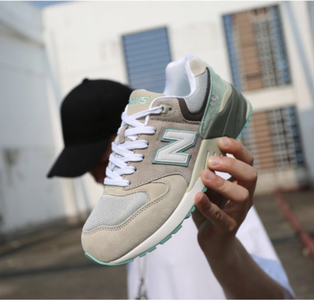 รองเท้าผ้าใบ ไซส์ 43 (26.5CM) สีเขียว ดีไซน์ N999 KR0564GN