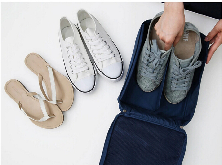 กระเป๋าใส่รองเท้าสำหรับเดินทาง กันน้ำได้ ถือพกพาสะดวก มี 6 สีให้เลือก