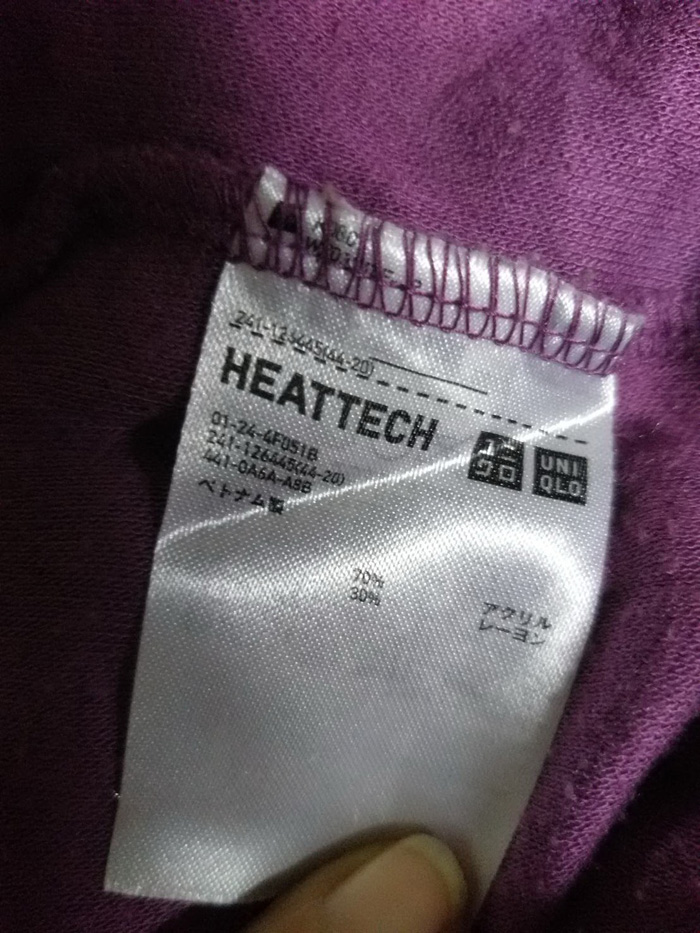 เสื้อฮีทเทคหญิงผ้าฟลีซ Uniqlo heattech Sz M