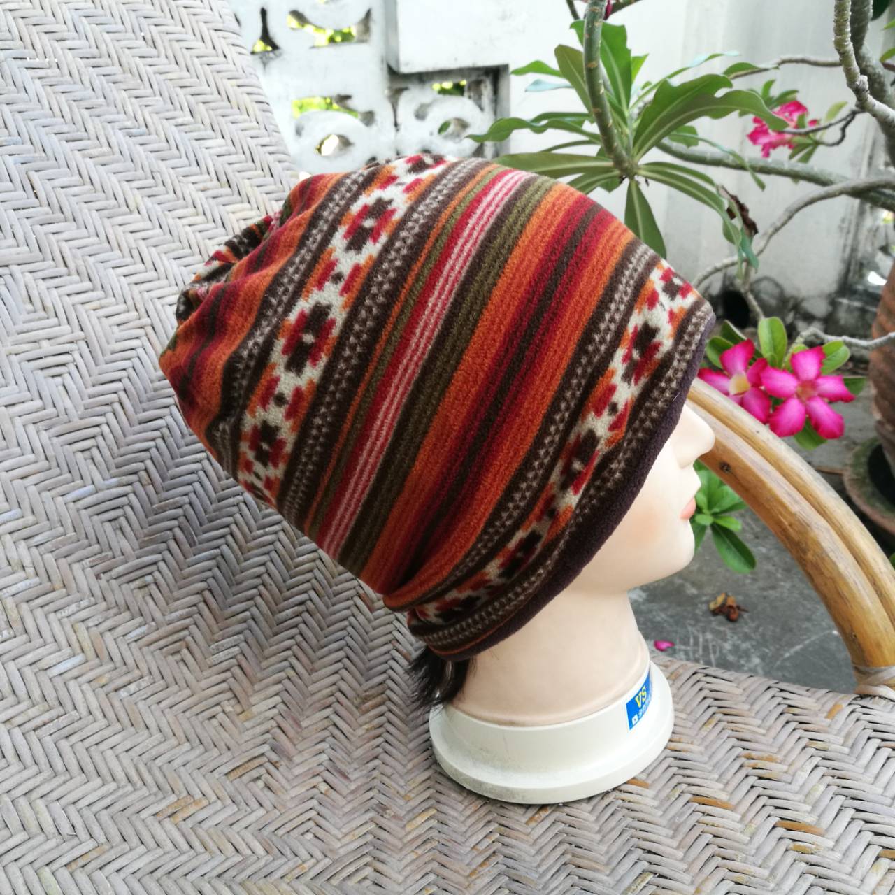 หมวกผ้าฟลีซเนื้อนุ่ม ใส่ได้ 2 ด้าน อุ่นมาก