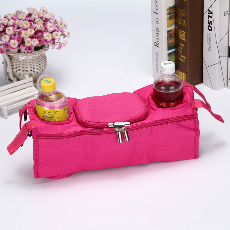 กระเป๋าวางแก้วน้ำ ที่วางขวดนมรถเข็นเด็ก กระเป๋ารถเข็นเด็ก กระเป๋าติดรถเข็นเด็ก Baby Stroller Organizer