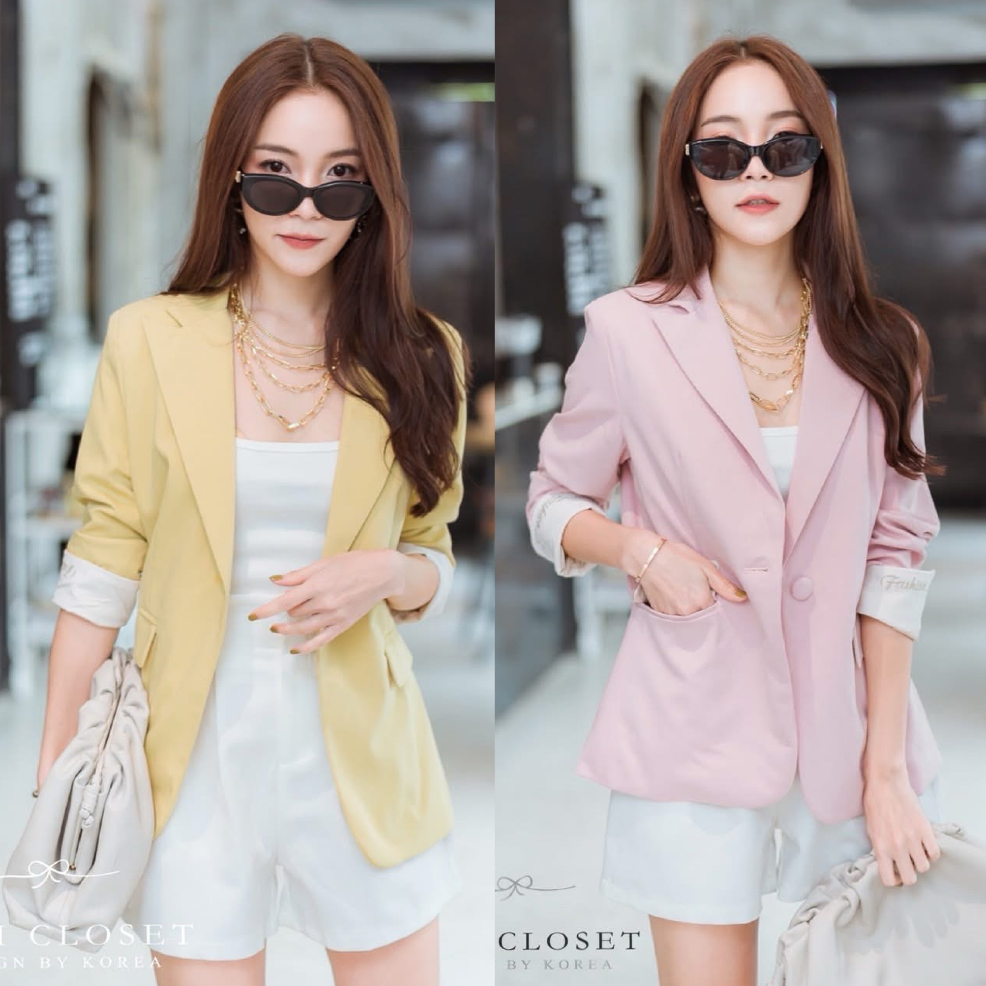 สูท งานคุณภาพเนี้ยบๆ ปักปลายแขน ผ้าสูทเนื้อดีลื่นมือ ซับในทั้งตัว ยาวปิดสะโพกบน ใส่สบาย : สินค้าคุณภาพ (พร้อมส่ง)