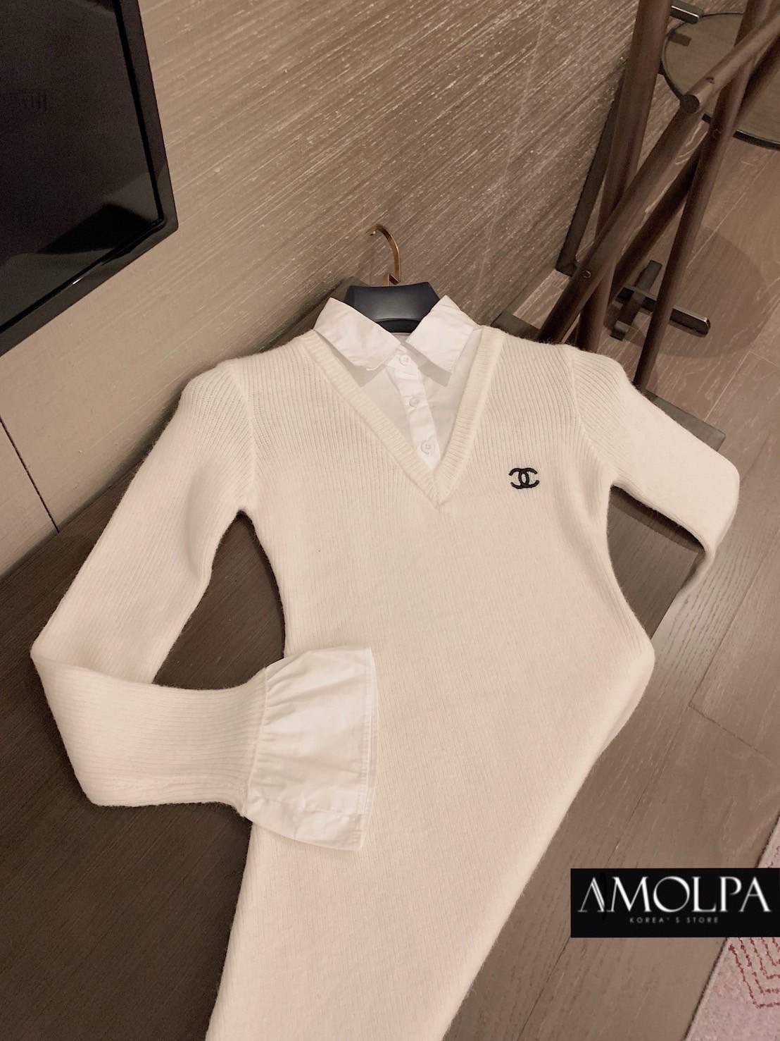 DRESS ไหมพรม CC KNITT ชนช๊อปปปนะคะ งานสวย ครบ ปั้มทุกจุด เนื้อผ้าดีม๊ากกกก ผ้าใส่สบายมาก ใส่สบาย : สินค้าคุณภาพ (พร้อมส่ง)