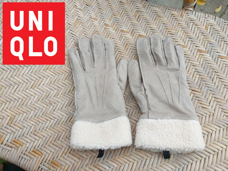 ถุงมือ Uniqlo บุผ้าฟลีซด้านใน