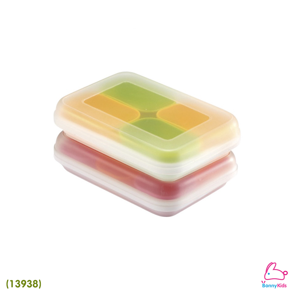 (13938) Richell (ริเชล) Freezer Silicone Cup ถ้วยซิลิโคนแช่แข็งมีฝาปิด 1 ชุด มี 4 ชิ้น (ขนาด 50 ml)