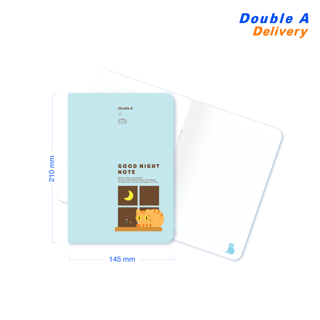 [4 เล่ม]สมุดมุงหลังคา A5 80แกรม 40แผ่น ลาย Baan Maew (New)